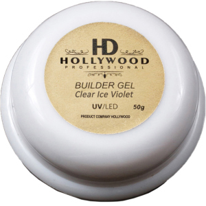 Гель для нарощування нігтів HD Hollywood Builder Gel Clear Ice Violet 50 мл (HD-ГСС50) (2200212225439) краща модель в Чернігові