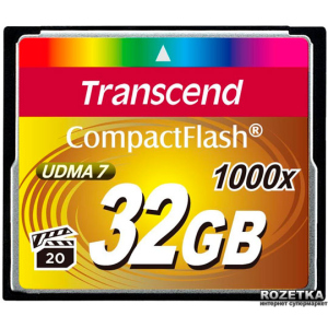 Transcend CompactFlash 32GB 1000x (TS32GCF1000) краща модель в Чернігові