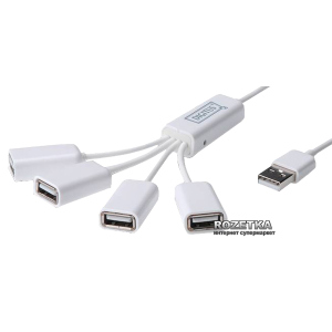 хороша модель USB-хаб Digitus USB 2.0 4 порти White (DA-70216)