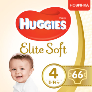 Подгузники Huggies Elite Soft 4 Mega 66 шт. (5029053546339) (5029053545301) ТОП в Чернигове