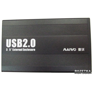 Зовнішня кишеня Maiwo для HDD 3.5 " SATA USB 2.0 Black (K3502-U2S) ТОП в Чернігові