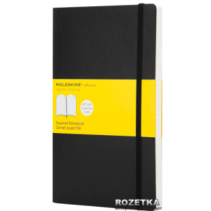 Нотатник Moleskine Classic 13 х 21 см 192 сторінки в клітинку Чорна (9788883707186) краща модель в Чернігові