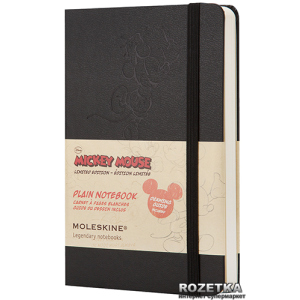 Записная книга Moleskine Disney 9 х 14 см 192 страницы без линовки Черная (9788866137894) в Чернигове