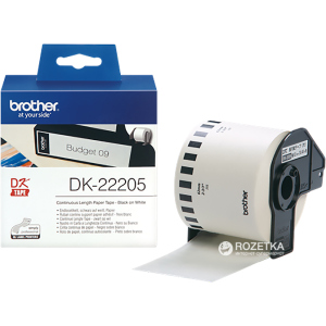 Лента цельная бумажная Brother DK22205 62 мм 30.48 м