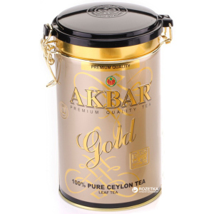 Чай чорний листовий Akbar Gold 450 г у бляшаній банці (5014176001780) краща модель в Чернігові