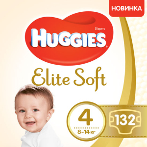 Подгузники Huggies Elite Soft 4 8-14 кг 132 шт (5029054566220) в Чернигове