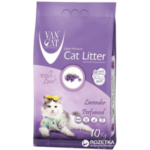 Наполнитель для кошачьего туалета Van Cat Super Premium Quality Lavender Бентонитовый комкующий 10 кг (12 л) (8699245856088/8699245857429)