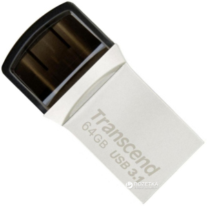 Transcend JetFlash 890 64GB USB 3.1 / Type-C Silver (TS64GJF890S) краща модель в Чернігові