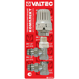 хороша модель Комплект терморегулювального обладнання VALTEC для кутового радіатора 1/2" (VT.045.N.04)