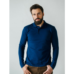 Поло з довгим рукавом Garrt 81PL0017BL82 XXL Polo Navy Темно-синє в Чернігові