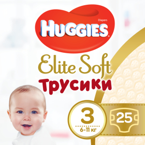 Трусики-подгузники Huggies Elite Soft Pants 3 (M) 25 шт (5029053546964) рейтинг