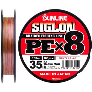 Шнур Sunline Siglon PE х8 150 м # 2.0/0.242 мм 15.5 кг Разноцветный (16581005) в Чернигове