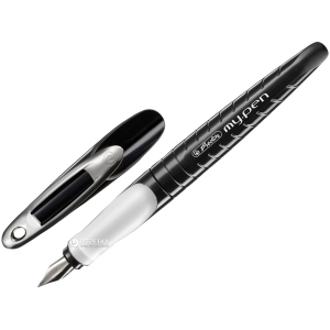 Ручка перьевая для правши Herlitz My.Pen Black-White Синяя Черный корпус (10999746) ТОП в Чернигове