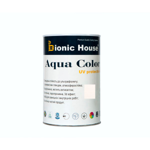 Краска для дерева Bionic-House Aqua Color UV-protect 0,8л Белый А101 надежный