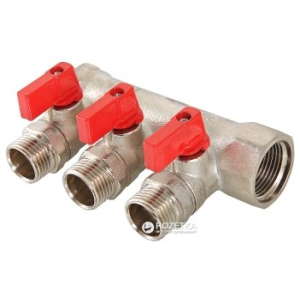 Коллектор VALTEC с отсекающими кранами 3/4" х 1/2" (3 вых.) (VTc.580.N.0503) рейтинг