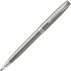 Ручка шариковая Parker Sonnet 17 Stainless Steel CT BP Черная Серый корпус (84 232)