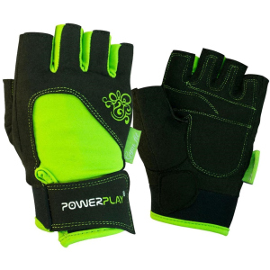 Перчатки для фитнеса PowerPlay 1728 XS Black/Green (PP_1728_XS_Black/Green) ТОП в Чернигове