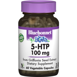 Амінокислота Bluebonnet Nutrition 5-HTP (Гідрокситриптофан) 100 мг 60 капсул (743715000513) краща модель в Чернігові