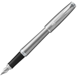 Ручка перьевая Parker Urban 17 Metro Metallic CT FP F Черная Серебристый корпус (30 311) лучшая модель в Чернигове