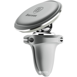 купить Автодержатель для телефона Baseus Magnetic Air Vent Car Mount Holder Silver (SUGX-A0S)/(162423)