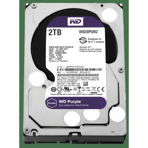 Жесткий диск WD 3.5" SATA 3.0 2TB 5400 64MB Purple Surveillance