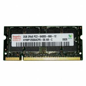 Модуль для ноутбука SoDIMM DDR2 2GB 800 MHz Hynix (HYMP125S64CP8-S6) в Чернігові