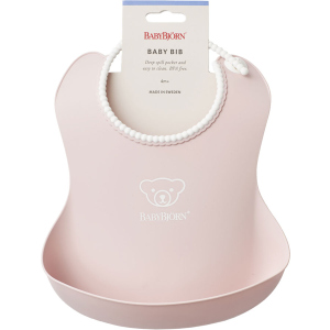 Слюнявчик м'який BabyBjorn Baby Bib Powder Pink Рожевий (46364) (7317680463647) краща модель в Чернігові