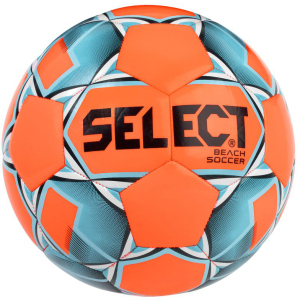 М'яч для пляжного футболу Select Beach Soccer New (314) №5 Orange-Blue (5703543199181) краща модель в Чернігові