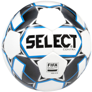 М'яч футбольний Select Contra FIFA (015) №5 White-Blue (5703543200719) в Чернігові