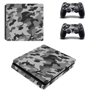 Вінілові наклейки на PS4 SLIM та Dualshock Камуфляж Sony PlayStation 4 Custom Skin Playsole Games (PG126) в Чернігові