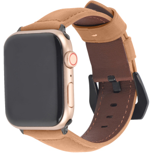 Ремешок Promate Stitch-42ML для Apple Watch 42-44 мм 1/2/3/4/5/6/SE Light Brown (stitch-42ml.lightbrown) лучшая модель в Чернигове