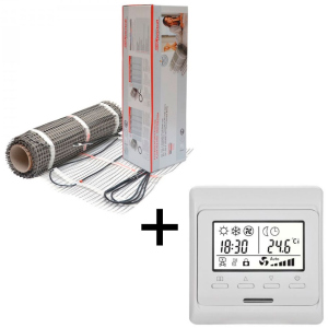 Теплый пол Hemstedt двухжильный мат DH 4 м2 + терморегулятор программируемый E51 лучшая модель в Чернигове