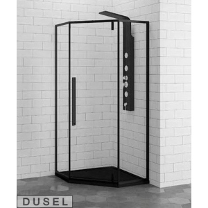 Душова кабіна Dusel DL197 Black Matt 90х90х190 без піддону (TR-50190) в Чернигове