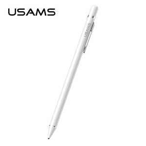 Стилус для телефона или планшета USAMS Touch Screen Stylus Pen (With clip) US-ZB057. White