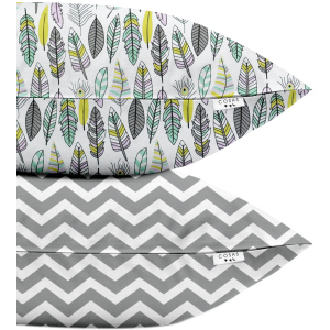 хорошая модель Набор наволочек Cosas Set Pillow Fether Grey ZigZag Grey 50х70 2 шт (4822052023495)