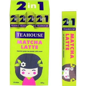 Матча латте Teahouse 2 в 1 в стиках 10 шт x 10 г (4820209840964) лучшая модель в Чернигове