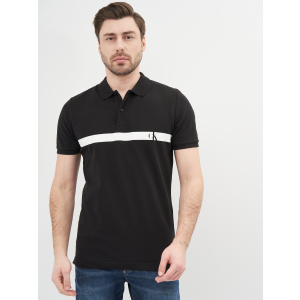 хороша модель Поло Calvin Klein Jeans Horizontal Ck Panel Polo J30J317328-BEH L Pvh Black (8719853574515)