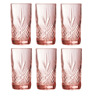 Набір високих склянок Luminarc Зальцбург Pink 6 шт х 380 мл (P9166/1) ТОП в Чернігові