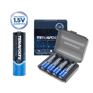 Акумулятор Tenavolts Lithium AA 1.5В 1850 мА·год 4 шт у пластиковому боксі (191763001134) ТОП в Чернігові