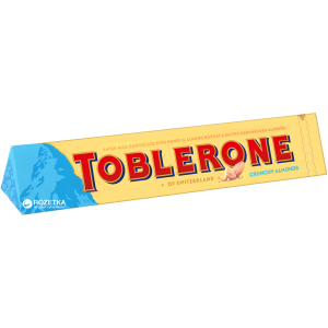 Упаковка шоколаду Toblerone Молочний з хрустким мигдалем 100 г х 20 шт (7622300710620) в Чернігові