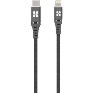 Кабель Promate PowerCord Type-C - Lightning 1.2 м Grey (powercord.grey) лучшая модель в Чернигове