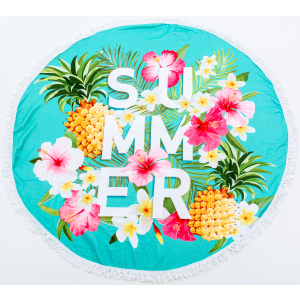 Пляжний рушник MirSon №5055 Summer Time Garden stuff 150x150 см ТОП в Чернігові