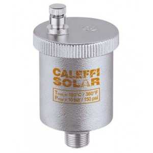 Повітровідвідник Caleffi Solar DN 3/8" для сонячних систем (з кульовим краном) 250131 в Чернігові