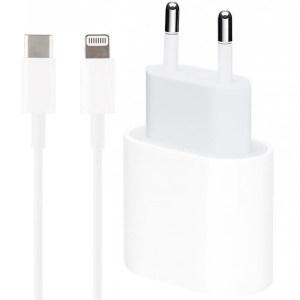 Сетевое зарядное устройство Foxconn для Iphone 11/12 Pro Max 18W и Кабель USB-C to Lightining Foxconn 1 м White в Чернигове