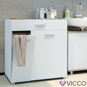 Шкаф с отсеком для белья Vicco Matteo 75х78,5, белый в Чернигове