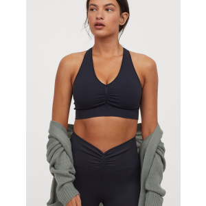 Спортивний топ H&M Sport 0849886-1 L Темно-синій (EZH2000000076454) ТОП в Чернігові