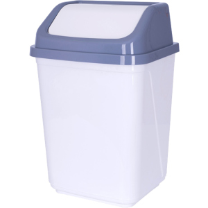 Корзина для мусора Violet House 35х22.5х30 см White-grey (0099 WHITE -GREY с/кр.20 л) лучшая модель в Чернигове