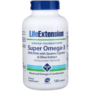 Супер Омега-3, Omega Foundations, Super Omega-3, Life Extension, 120 Желатинових Капсул (737870198215) ТОП в Чернігові