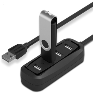 USB-хаб Vention USB Hub 4-Port 2.0 0.5 м Black (VAS-J43) (43387944) краща модель в Чернігові