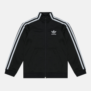 Спортивна кофта дитяча Adidas Track FM5681 140 см Black (4062054668298) краща модель в Чернігові